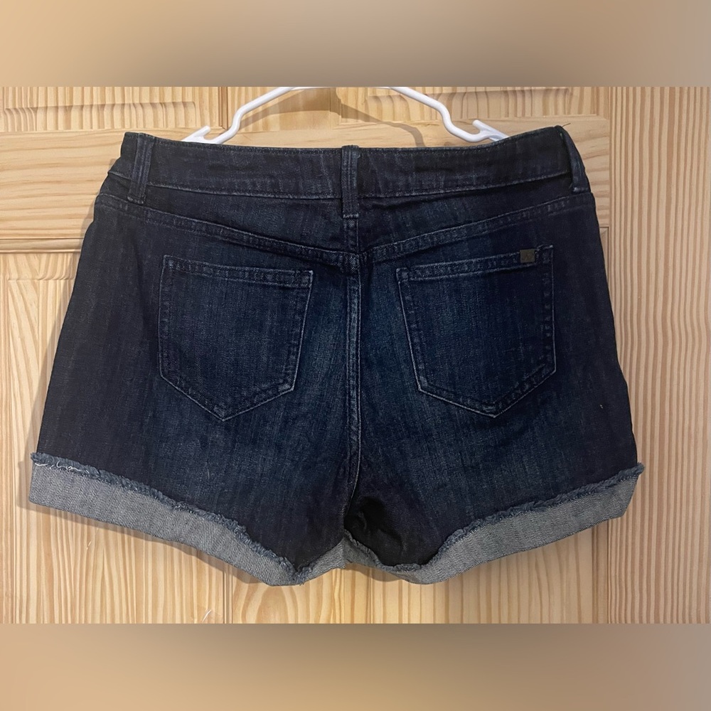 🤍💎💎Jennifer Lopez Dark Blue Distressed Jean Shorts - Picture 7 of 12
